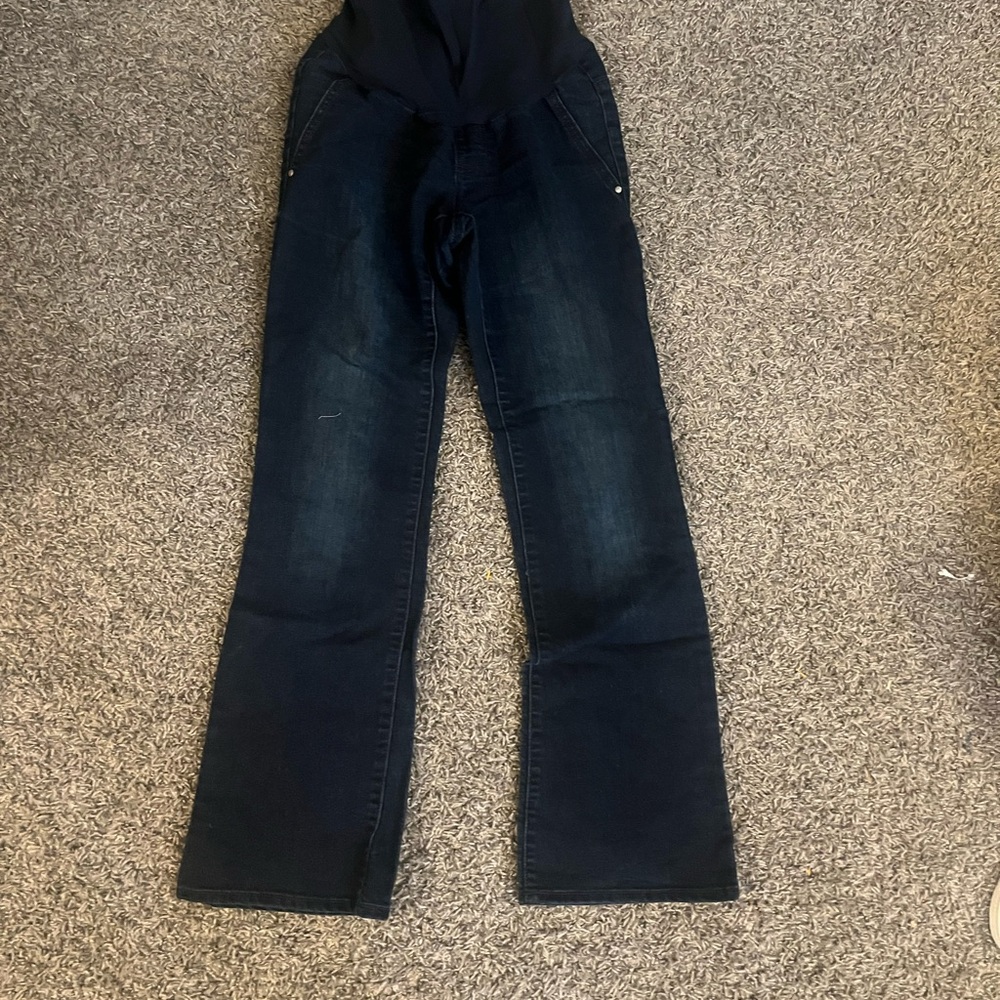 Indigo Blue Women's Boot Cut Jeans - Deep Blue maternity